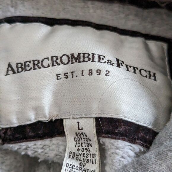 Abercrombie & Fitch Gray Half Zip Hoodie - Picture 8 of 8